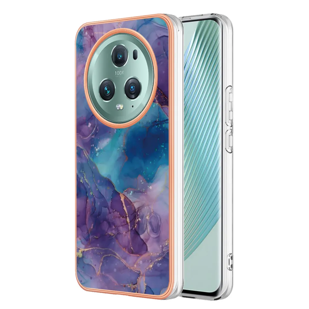 Custodia per Honor Magic5 Pro, custodia in silicone TPU a fantasia, paraurti antiurto Viola
