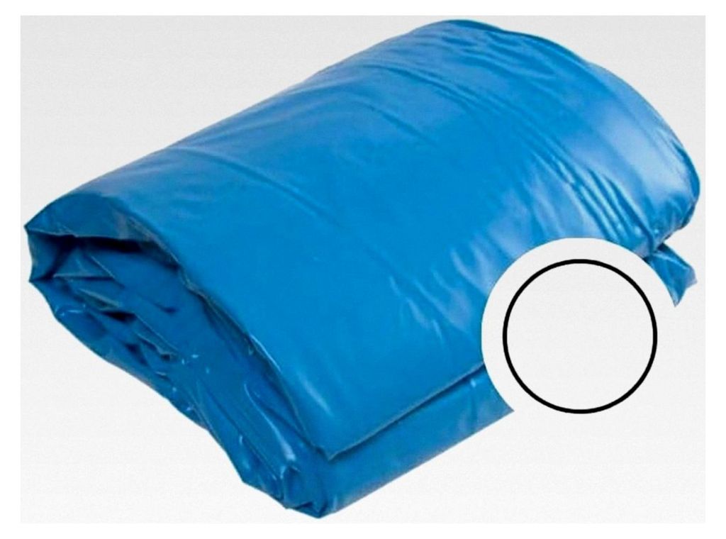 Runde Poolfolie blau, Tiefe 1,20 m, Folienstärke 0,60 mm, überlappend mit Einhängebiese, Größe: Ø 3,00 m