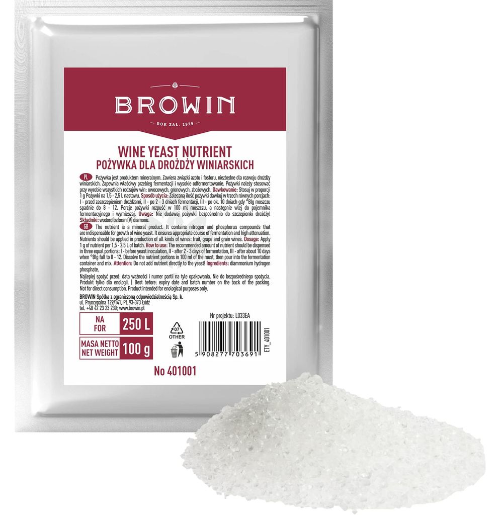 Browin Hefenährsalz für Weinhefe mineralisch 100g Produktbild 