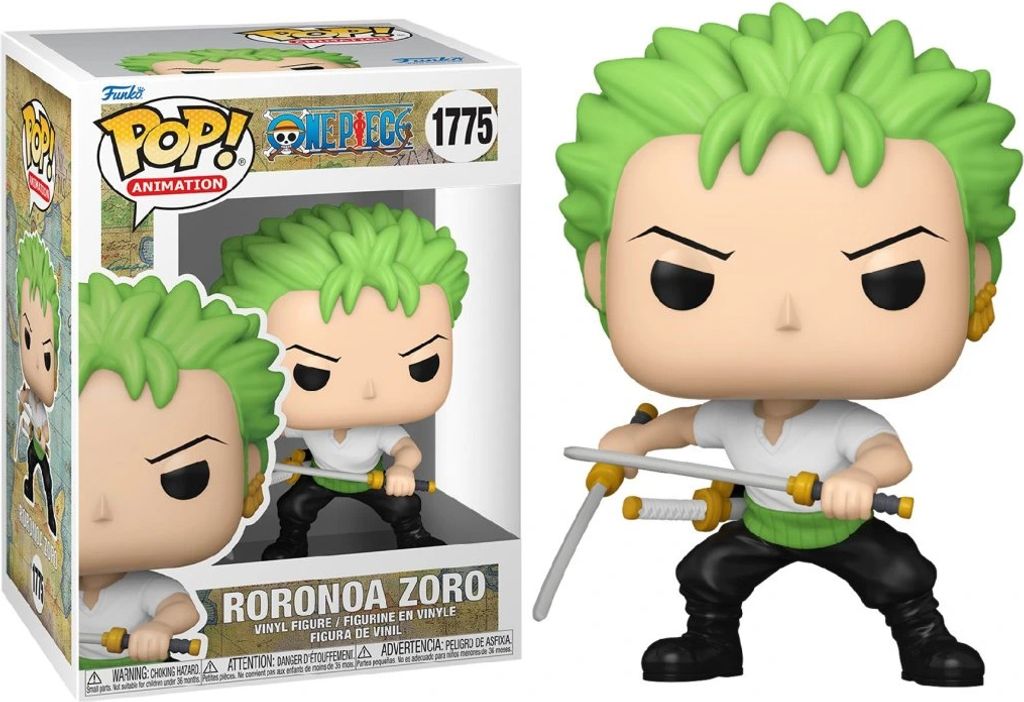Funko Pop 1775 di Roronoa Zoro nello stile a due spade, One Immagine del prodotto 