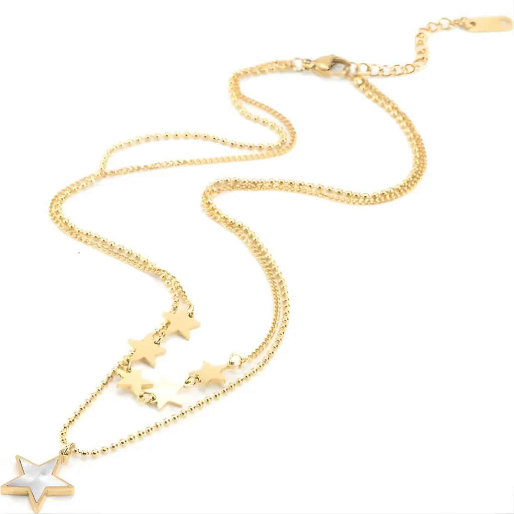 Collana ME-38975 in Oro con Motivo a Stelline - Eleganza e Originalità KP38975