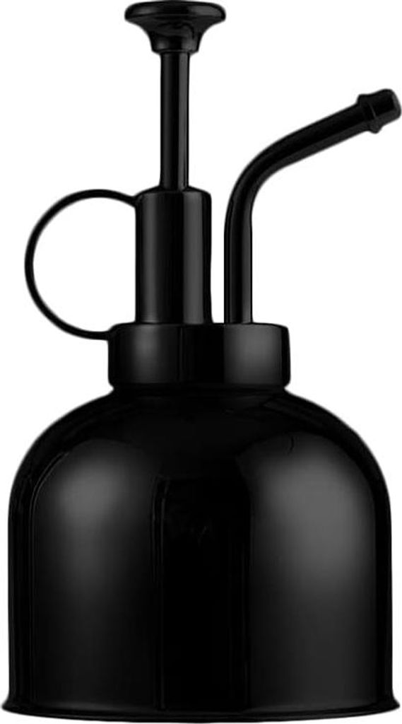 300 ml Edelstahl Pflanzensprühflasche mit Oberpumpmechanismus - für Orchideen und Luftpflanzen - schwarz