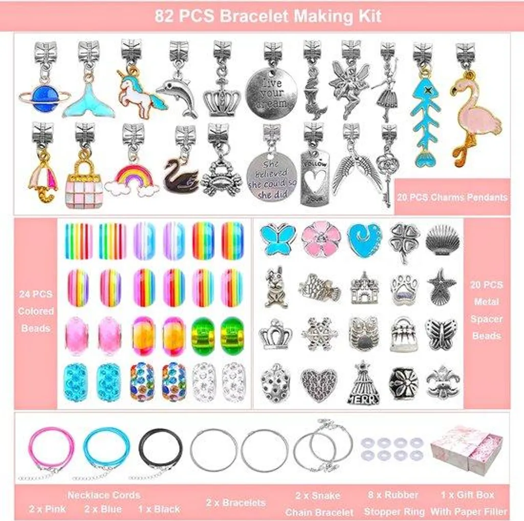 Kit fabrication bijoux pour activité manuelle enfant et cadeau femme DIY