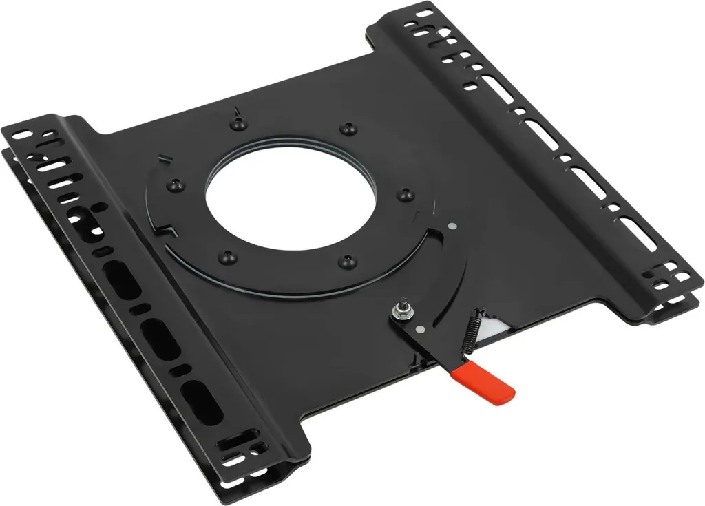 Console de Siège Pivotante à 360° en Acier Noir - Usage Professionnel