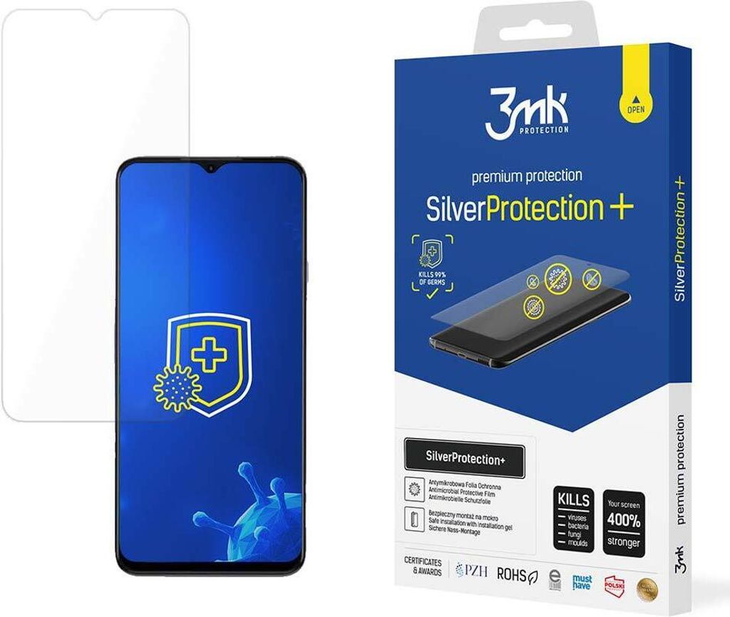 3mk Display Antimikrobielle Schutzfolie SilverProtection+ für Wiko T60 0,21mm Self-Heal
