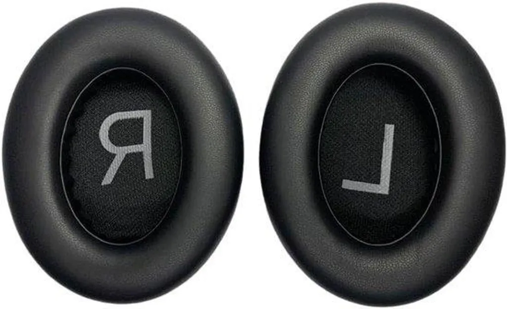 Coussinets casque audio en cuir noir pour gaming et écoute prolongée