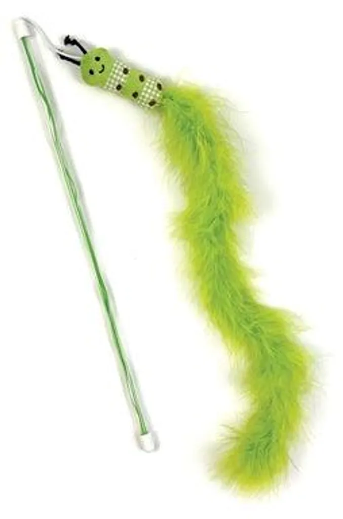 Jouet d'Occupation Chat Chenille Verte Happy Pet Tabby Patch Durable