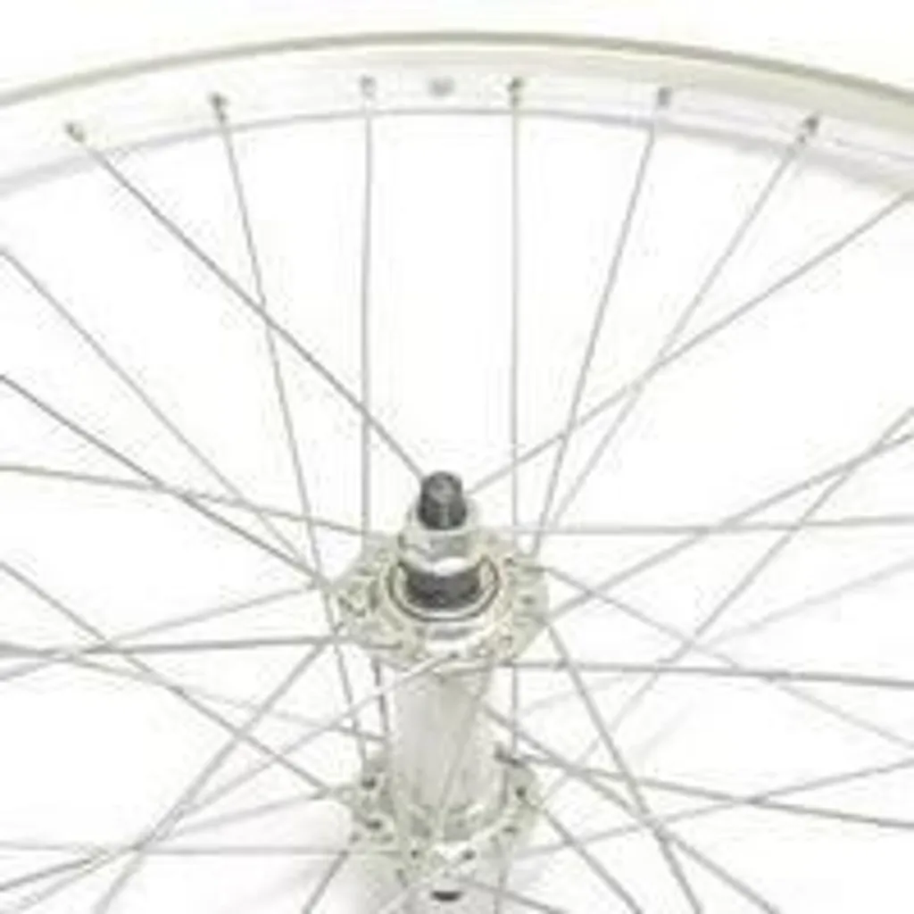 Roue avant 26 pouces idéale pour vélo de ville et VTT avec axe fixe argent