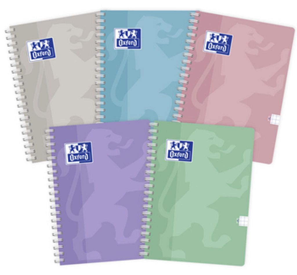 Kołozeszyt A4 80 kartek w kratkę Oxford Touch Pastel Zdjęcie produktu 