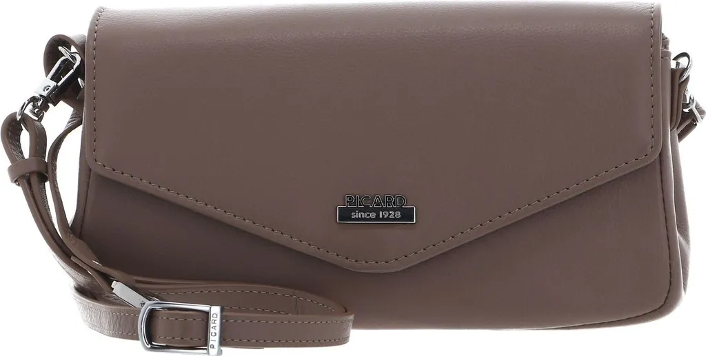 Petit Sac à Main Taupe avec Rabat : PICARD Really en Cuir Véritable