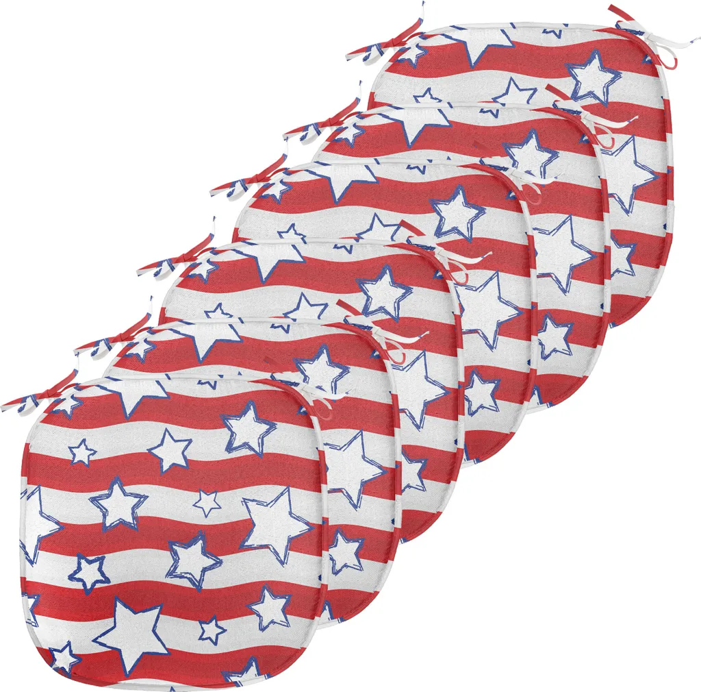 Coussin de Chaise Anti-Tache et Antidérapant 40x40 cm Lot de 6 Pièces