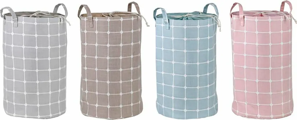 Panier de Rangement Design 35x35x55 cm en Mousse et Polyester Robuste