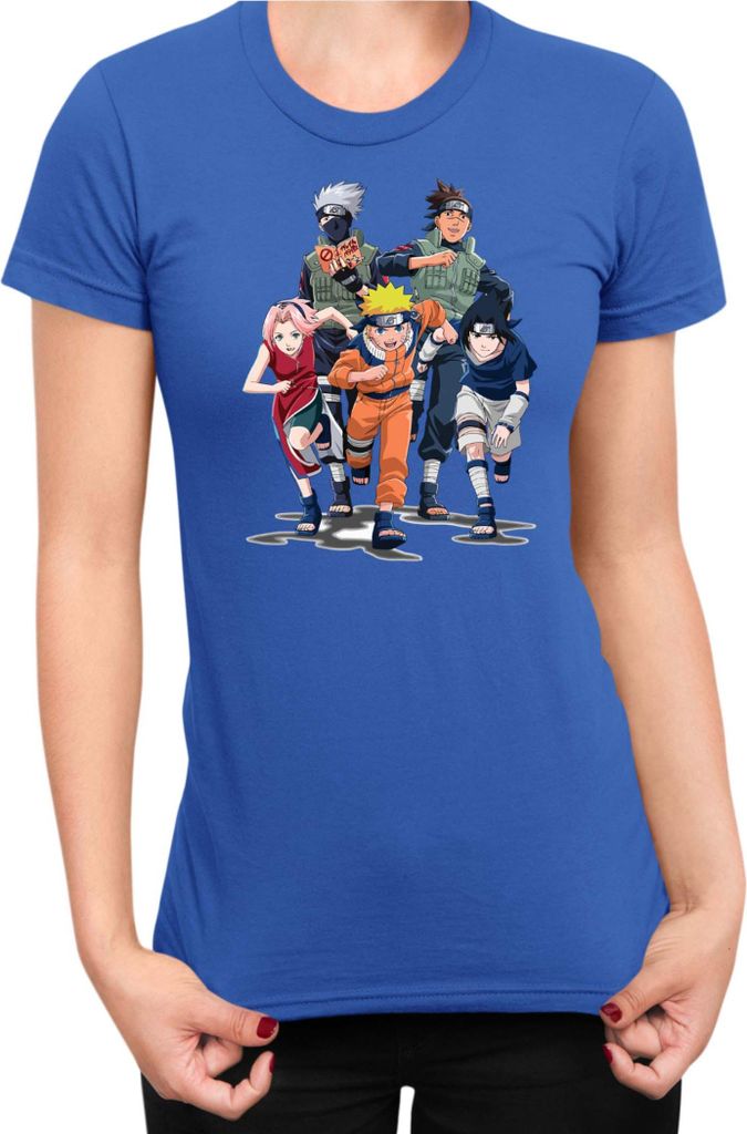 Damen T-Shirt Naruto Team 7 04, Lady L / Blau