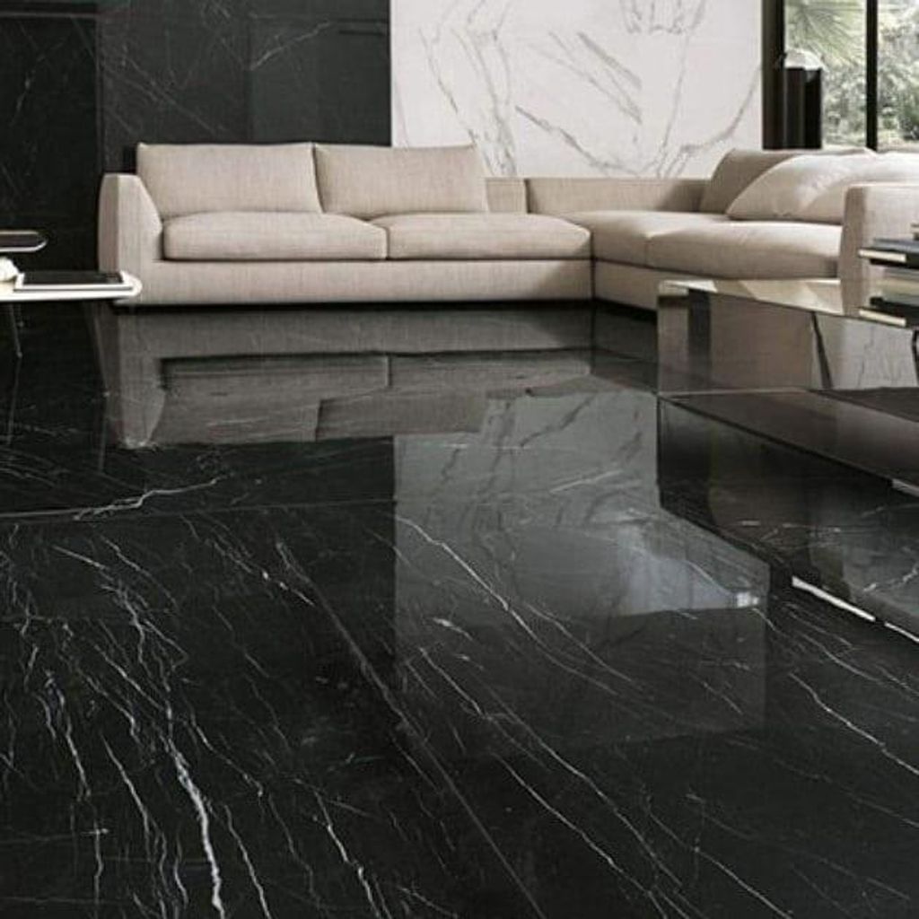 CASA39 Fliesen Marmoroptik Schwarz 60x120 cm Marazzi Allmarble