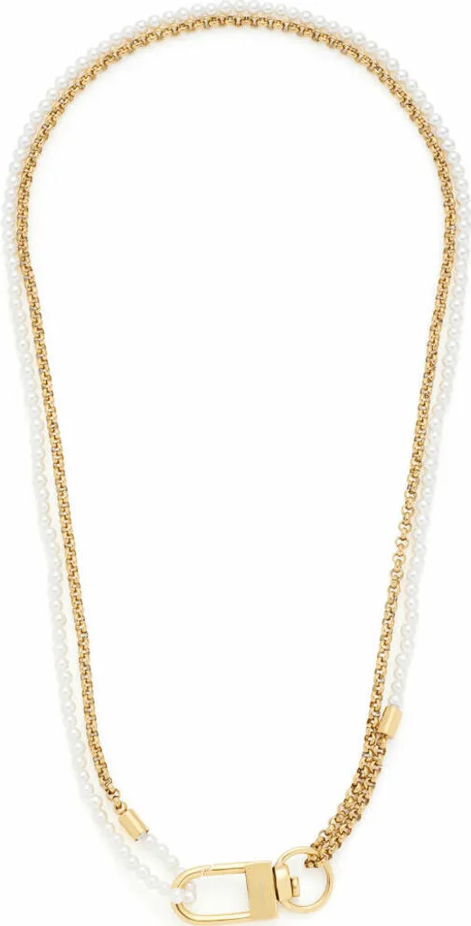 Collier Doré Chic pour Mariage et Soirée - Chaîne Perles Lucinda 48 cm