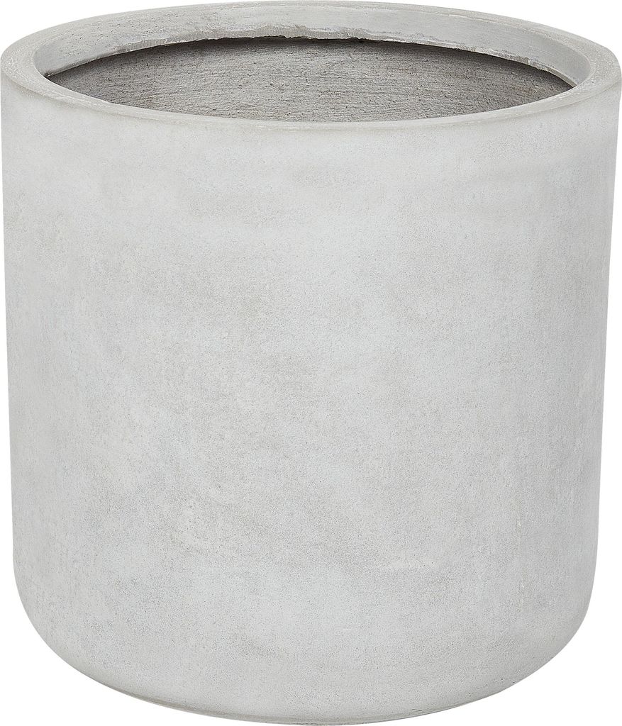 BELIANI Doniczka szara okrągła efekt betonu 34x34x33 cm do Zdjęcie produktu 