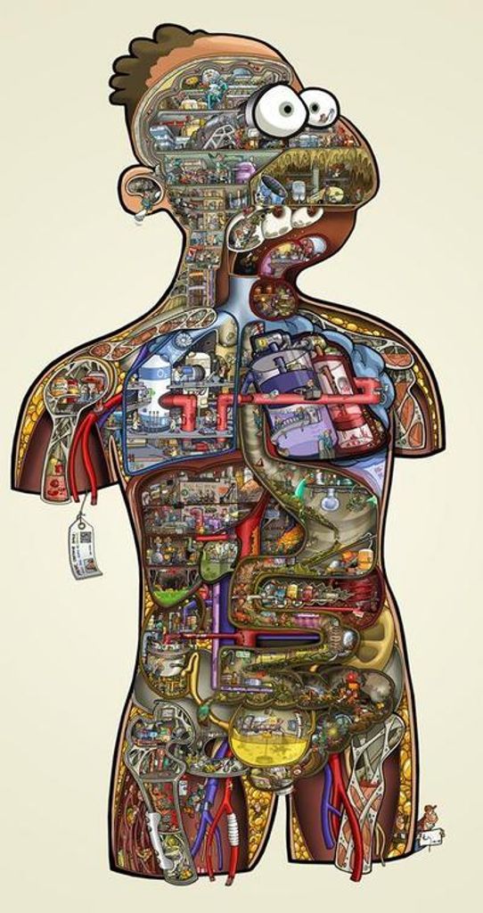 Human Project lebensgroß Cartoonposter Produktbild 