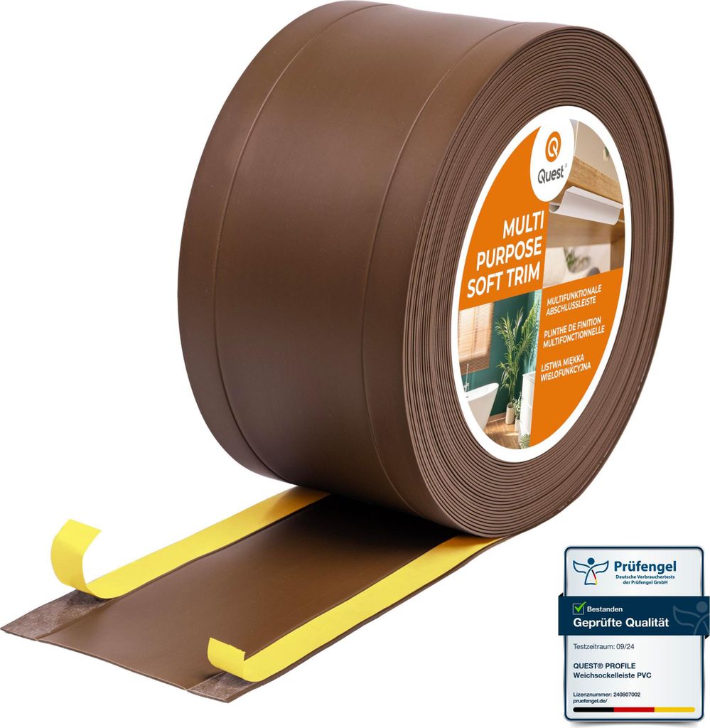 QUEST Battiscopa di finitura W1 in PVC 6 in 1 1x75mm, 5m, Immagine del prodotto 