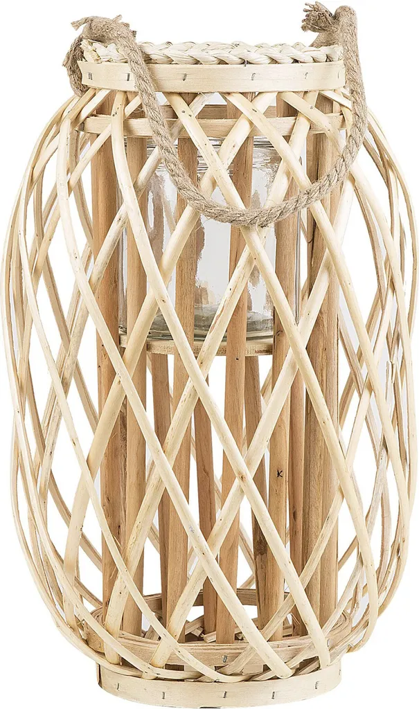 Lanterne Marron 40 cm Beliani : Sécurisez vos Bougies avec Style