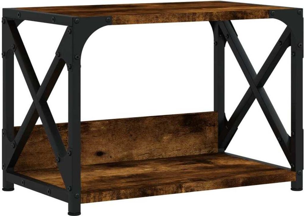 vidaXL Druckerständer 2 Ablagen Räuchereiche 44x26x31,5 cm
