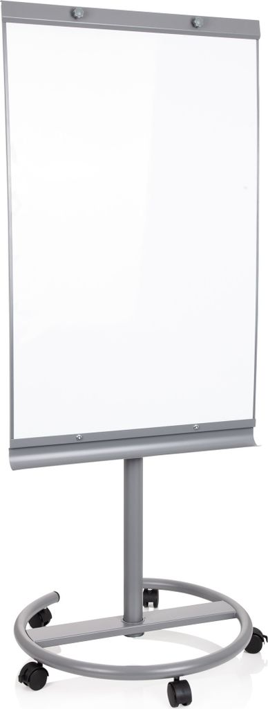 hjh OFFICE Whiteboard H 133.0 - 190.0 cm x B 65.5 cm MULTIBOARD Flipchart Memoboard magnetisch, Tafel mit Rollen