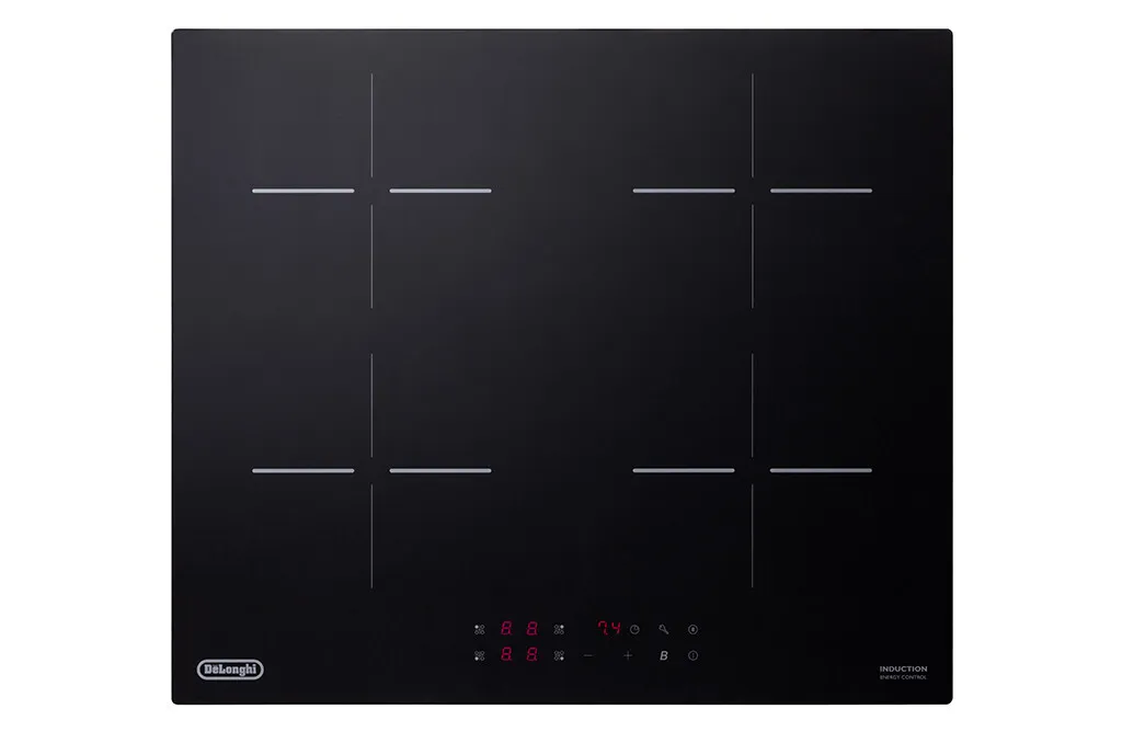 Table induction encastrable 59cm 4 foyers DeLonghi - Idéal cuisine moderne