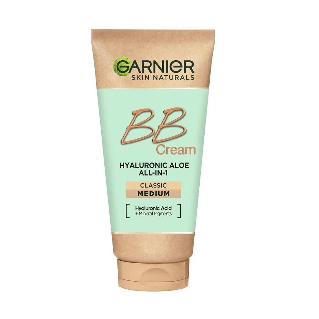 GARNIER Hyaluronic Aloe All-In-1 BB Cream Feuchtigkeitsspendende BB-Creme für jeden Hauttyp Siena 50ml