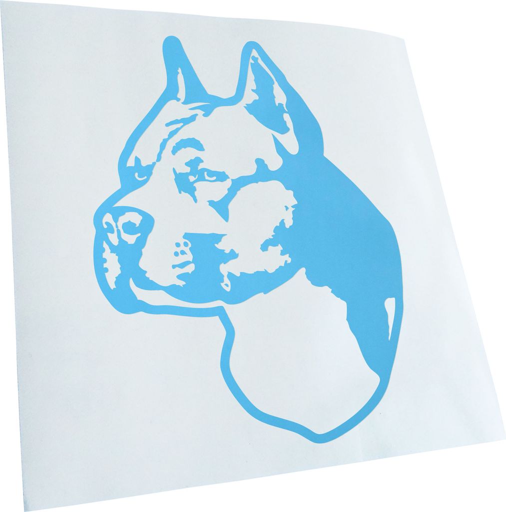 Kiwistar - Autoaufkleber - American Staffordshire Terrier - Türkis - 13x10cm - Aufkleber für Auto, Laptop, Fahrrad, LKW, Motorrad mehrfarbig JDM ...