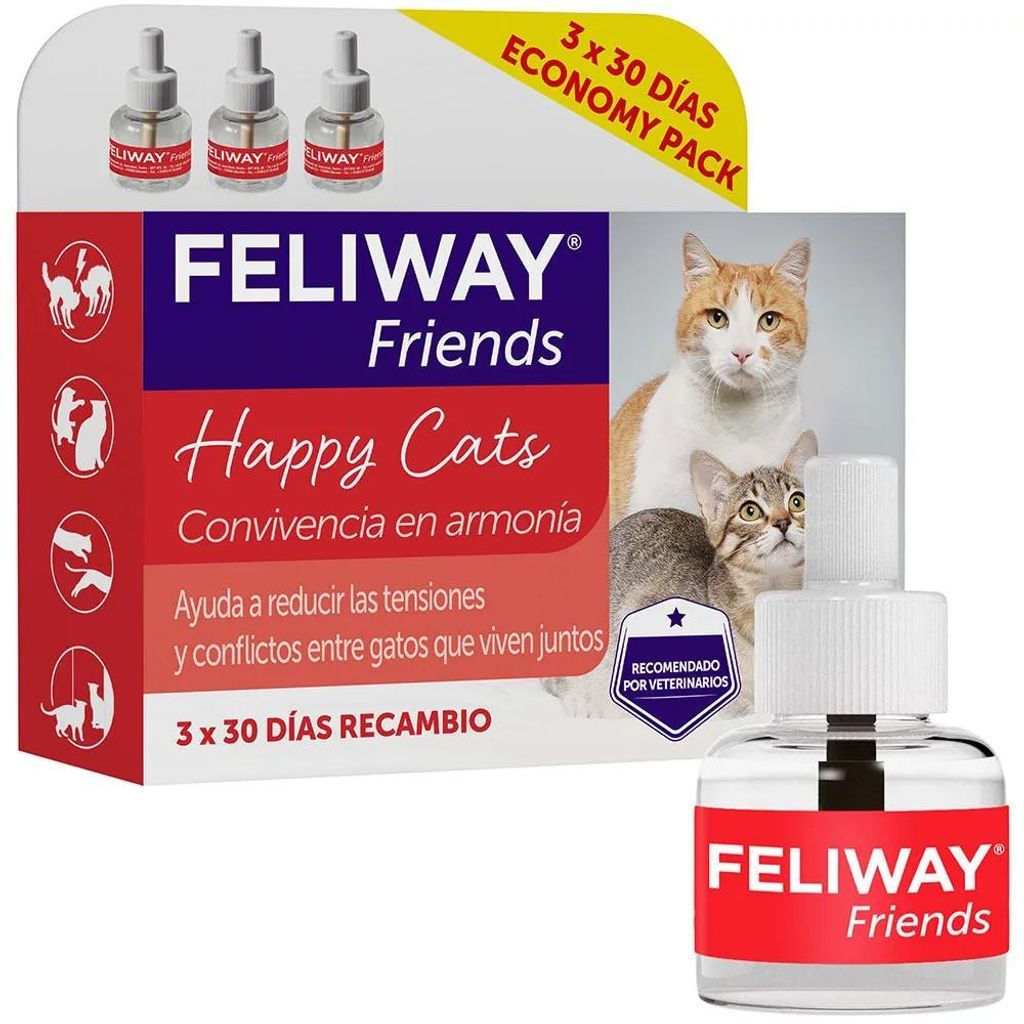 Feliway Friends Duft Nachfüllung 48ml 3 Einheiten Durchsichtig Durchsichtig One Size