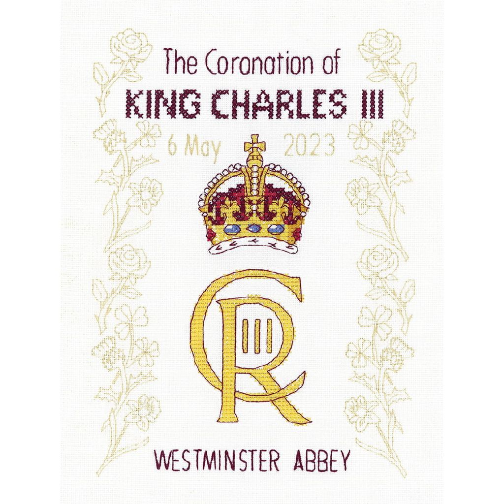 Heritage Kreuzstich Set Aida "Krönung von König Charles (A)", Zählmuster, PUCC1672-A, 14,5x21cm