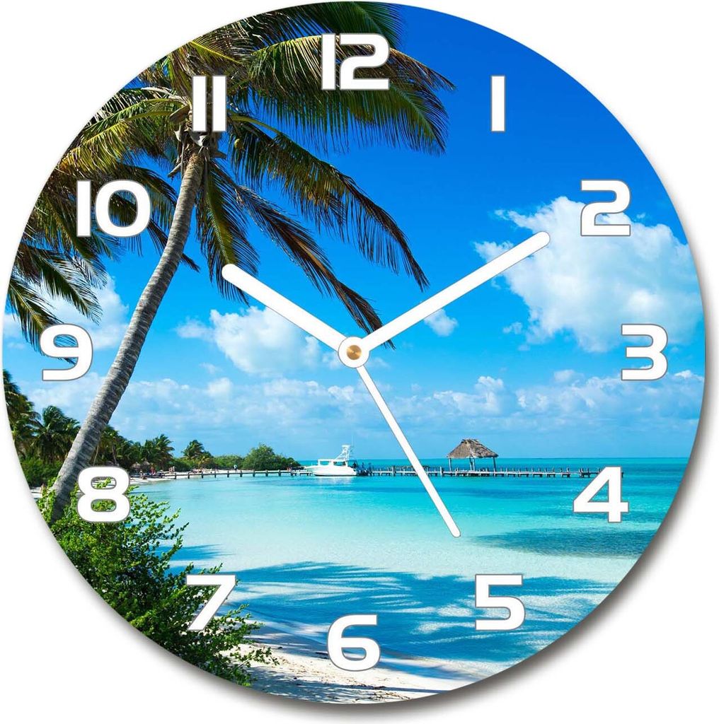 Wanduhr aus Glas 30fi Glasbild Glasuhr Gehärtetes Glas - Produktbild 