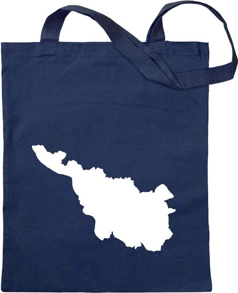 Kiwistar - Baumwolltasche - dunkelblau - Bremen Deutschland Silhouette - Tragetasche Stoffbeutel Umhängetasche Langer Henkel