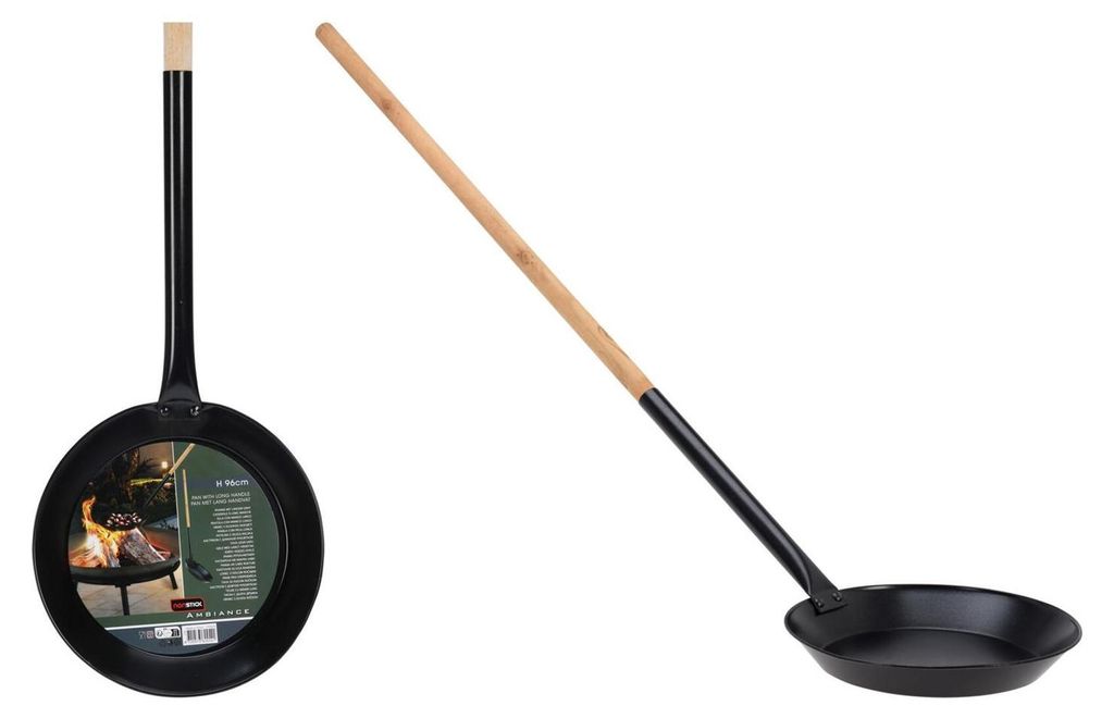 Bratpfanne Ø25cm mit Holzgriff 96cm Produktbild 
