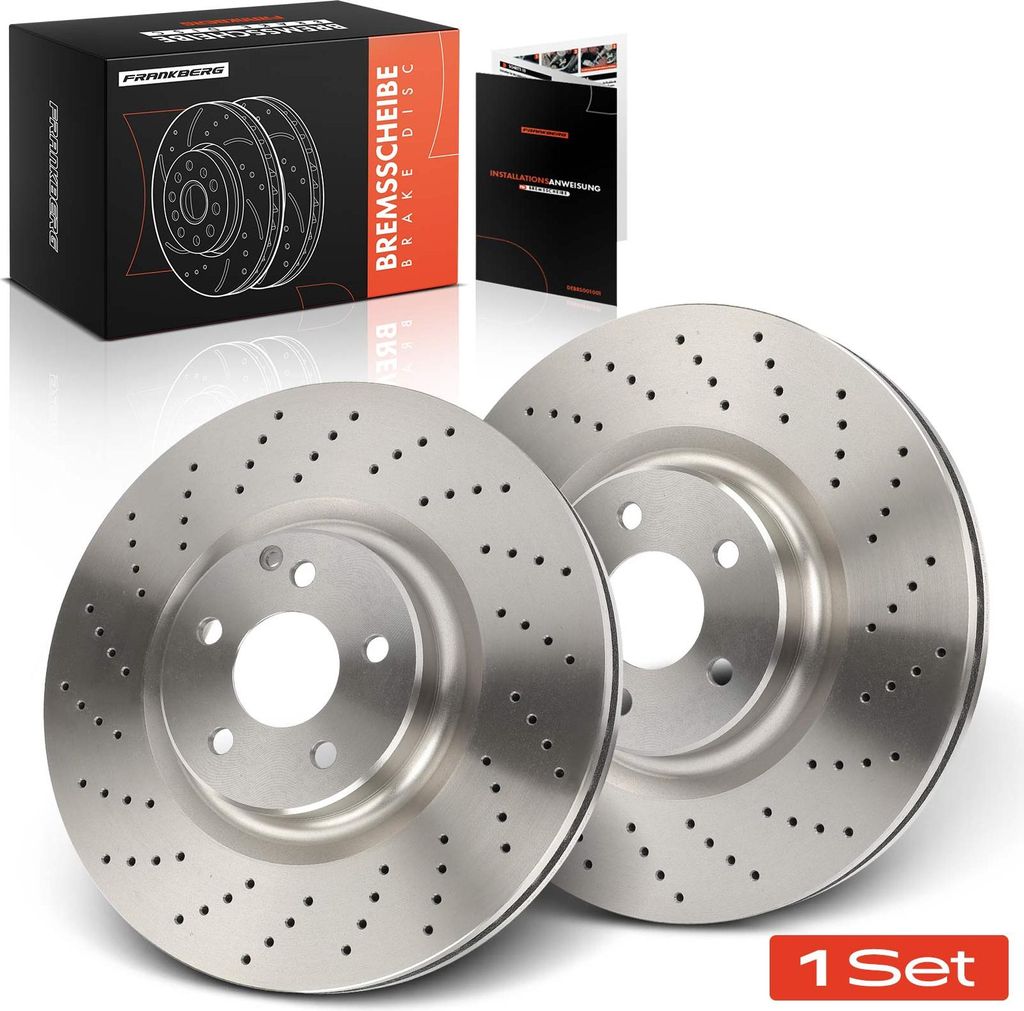Frankberg 2x Bremsscheiben Vorderachse für Mercedes-Benz C219 W211 S211 V221 W221 C215 C216 R230 R172