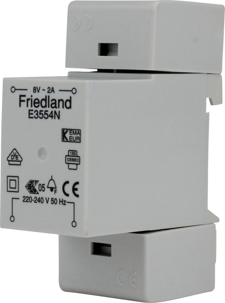 Friedland E3554N, 220 - 240 V, 50 Hz, 8 V, 2 A, Grau, 34 mm Produktbild 