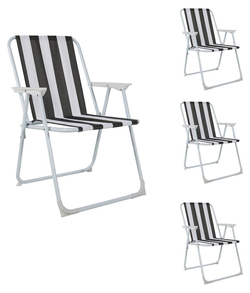 4 pièces chaise de camping chaise pliante chaise de jardin Image du produit 