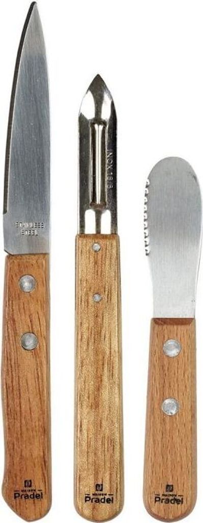 Sparschäler, Messer und Buttermesser, 3-fach sortiert