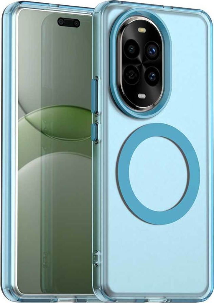 Magnetisch Hülle für Huawei Nova 13 Pro, Schlank Durchscheinend Matt Stoßfest Handyhülle Blau