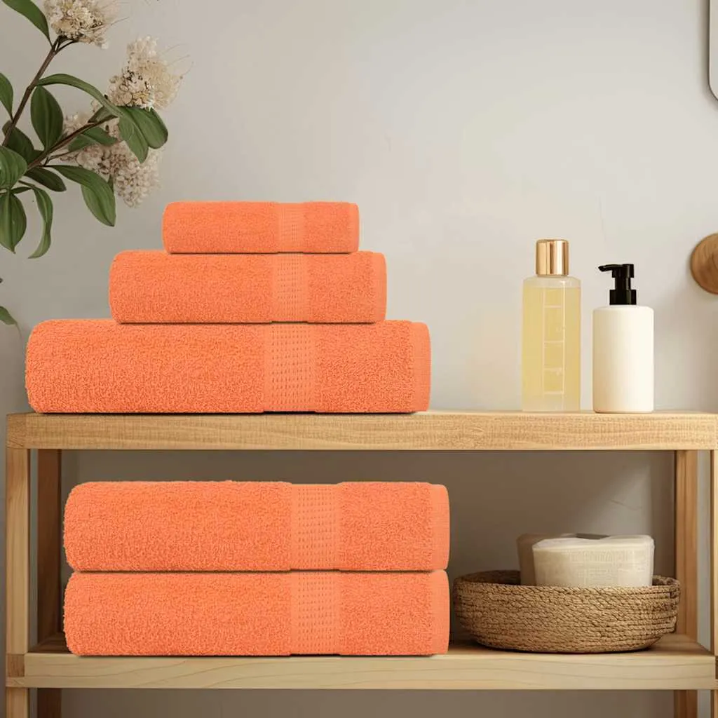 vidaXL Asciugamani Ospiti FROGN 30x30 cm | 100% Cotone Arancione