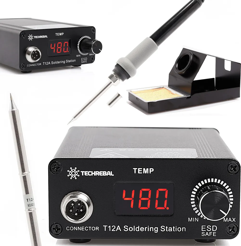 Station de soudage haute performance 75W T12A TECHREBAL à affichage LED