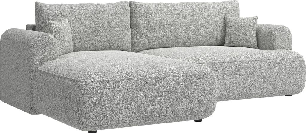 Selsey Ovo - Ecksofa in L-Form mit Schlaffunktion, hellgrau, linksseitig