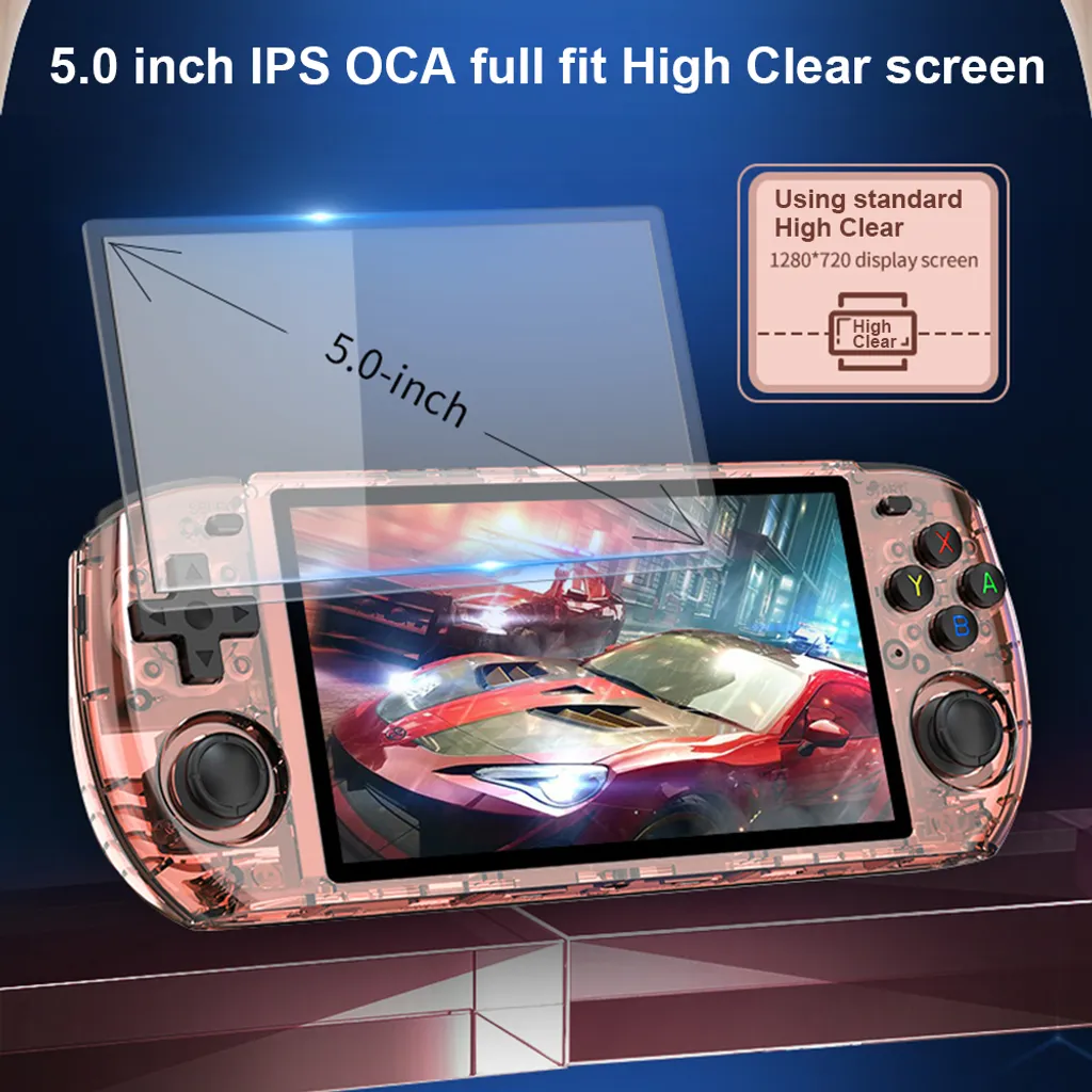 Console de jeu portable rétro 128Go RGB10 Max3 et son écran 720p haute résolution