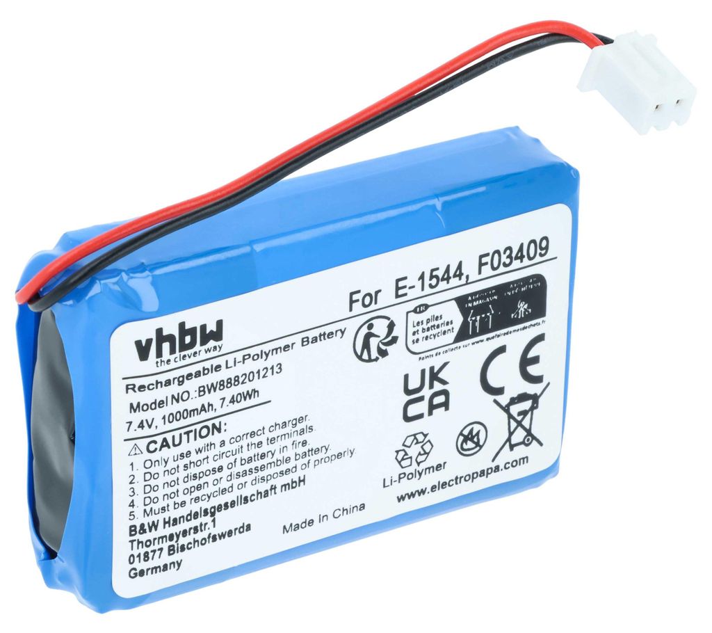 vhbw Akku kompatibel mit Satlink WS-6922, WS-6910, WS-6923, WS-6906, WS-6908, WS-6912, WS-6909, WS-6932 Messgerät (1000 mAh, 7,4 V, Li-Polymer)