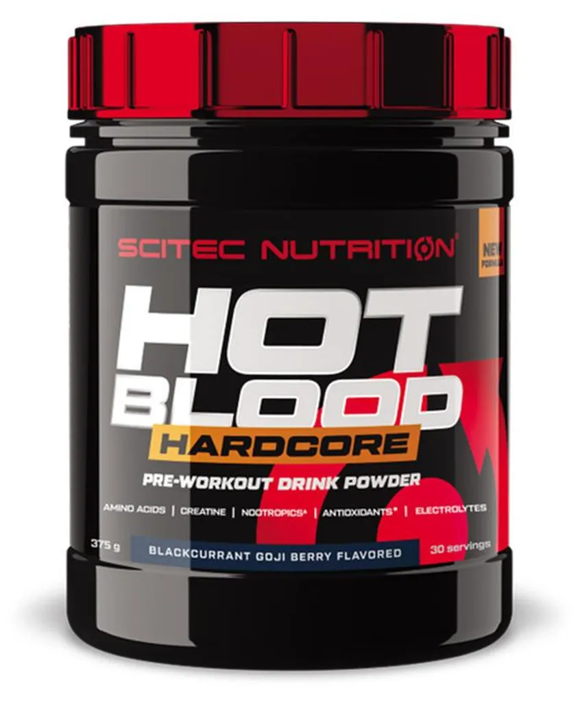 Pre Workout Hot Blood Hardcore Scitec Nutrition 375g Blackcurrant Goji