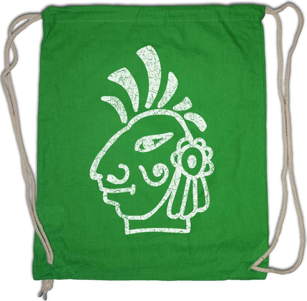 Urban Backwoods Aztec Head, Turnbeutel, Farbe: Hellgrün