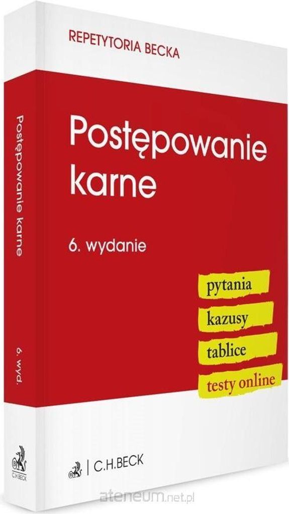 Postępowanie karne. Pytania. Kazusy. Tablice w.6
