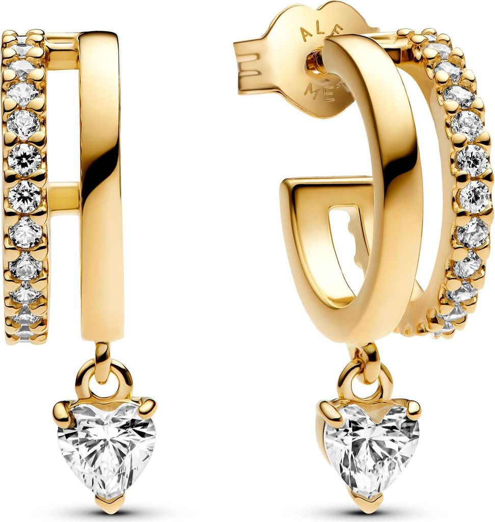 PANDORA TIMELESS Creolen Herzen baumelnd 263685C01 Produktbild 