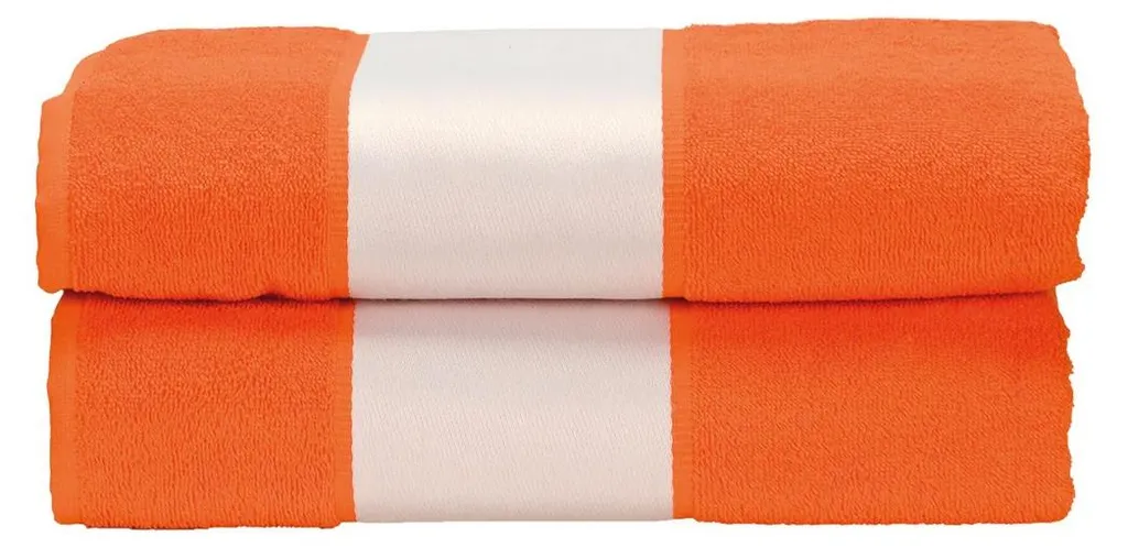 Serviette de toilette orange vif Subli-Me LT2253 séchage rapide ARTG