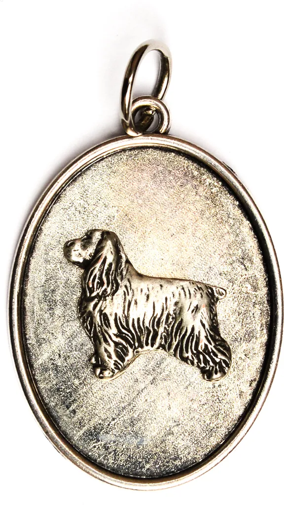 Collana Cocker Spaniel Inglese - Art-Dog Ciondolo Argentato Regalo Unico