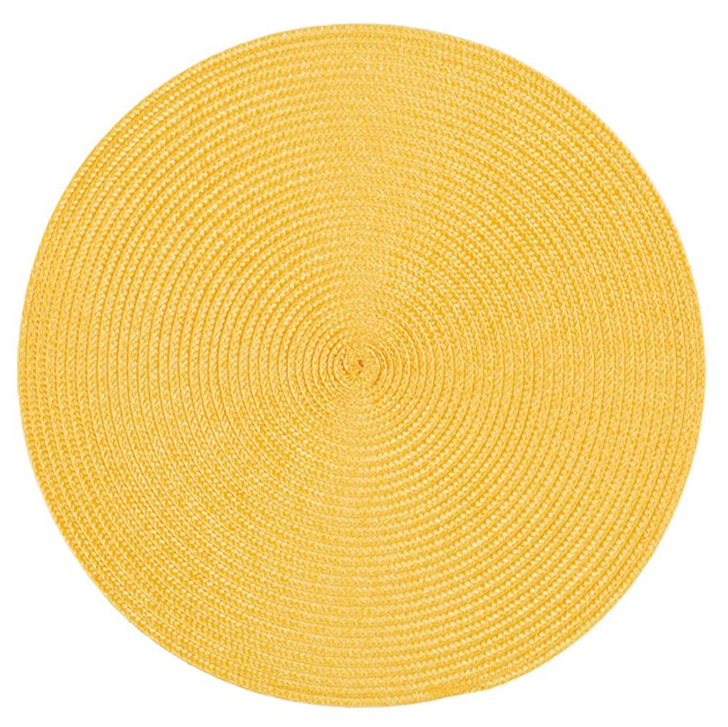 Platzset Polypro Honig rund ca. 35 cm Ø abwaschbar Tischset Produktbild 